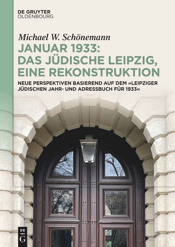 Das Buchcover zeigt eine Eingangstür in ein Leipziger Jugendstilhaus