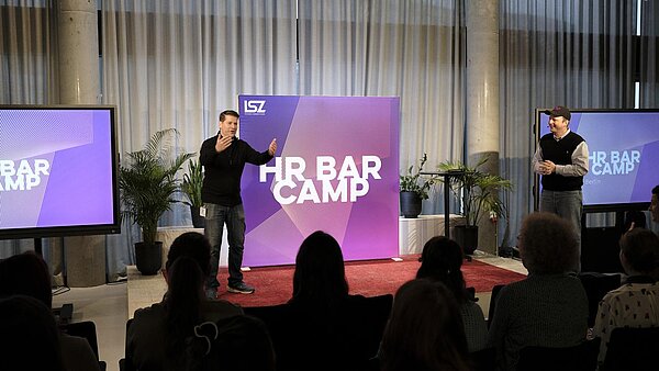 Die Väter des HR BarCamps in Aktion